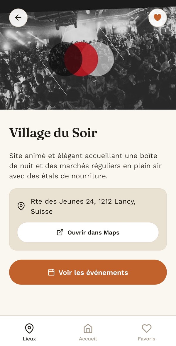 La fiche d'un lieu